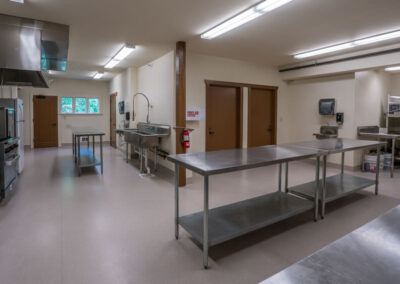 Full commercial kitchen. Cook for your event or use any caterer. Or opt not to use it.
